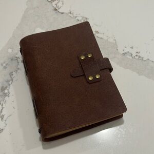 NEW‼️ Vintage Brown Leather Journal with Brass Accents